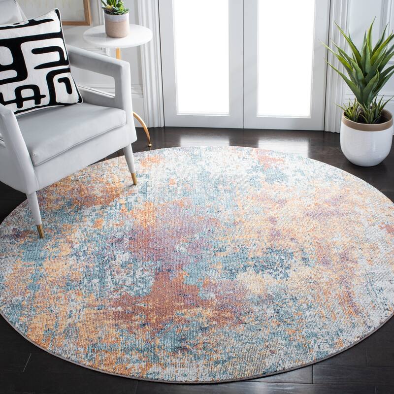 SAFAVIEH Crystal Friedoline Modern Abstract Distressed Rug