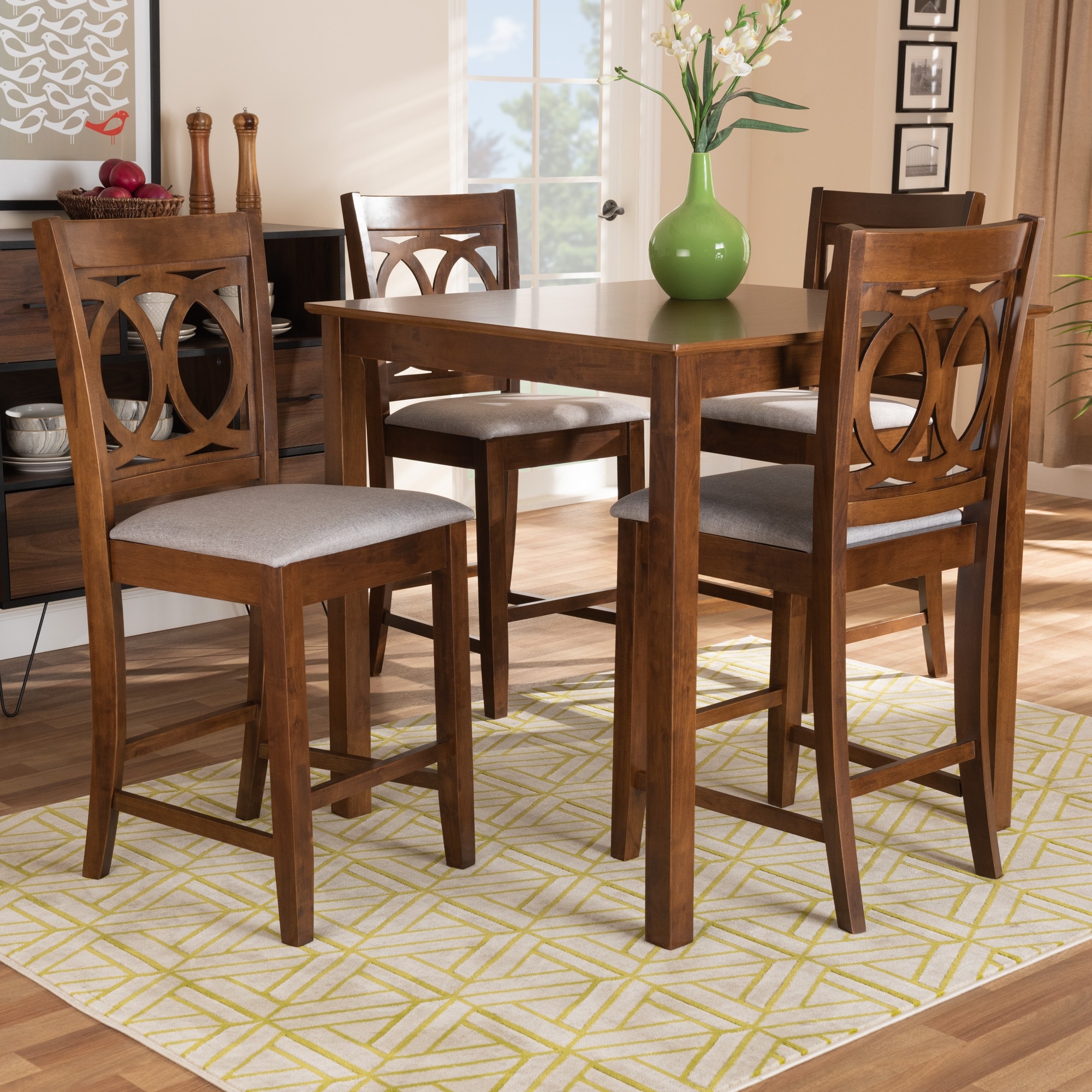 Lenoir Modern and Contemporary 5 Piece Wood Pub Set Bed Bath Beyond 31302775