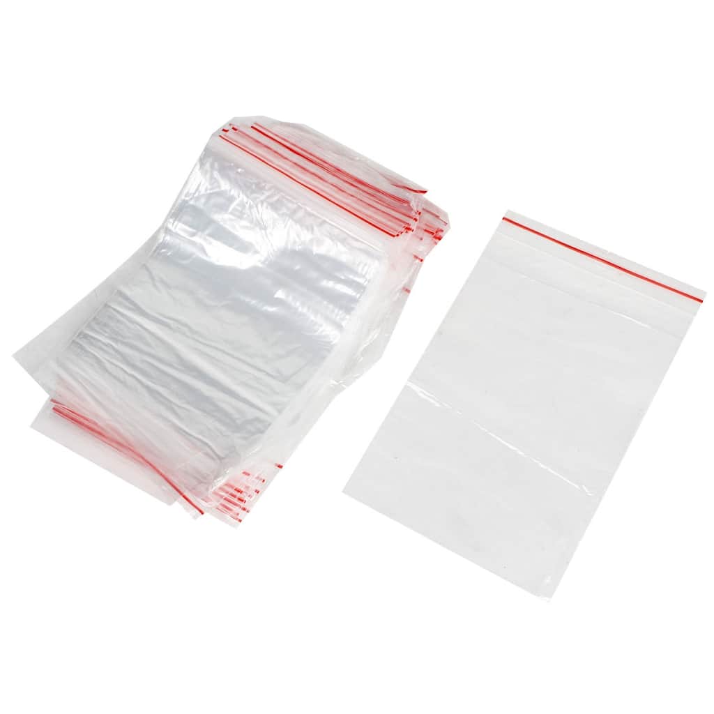 100 Pcs Handy 10cm x 15cm Self Adhesive Sealed Clear Plastic Bags - 6" x 4" (L*W)