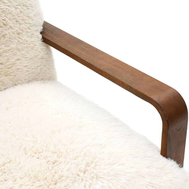 Furniture of America Neyra Modern 28-inch Faux Fur Accent Arm Chair