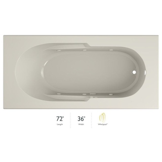 JACUZZI Signature 72 In. W. X 36 In. Whirlpool Bathtub With Right Drain In Oyster J1a7236wrl1xxy