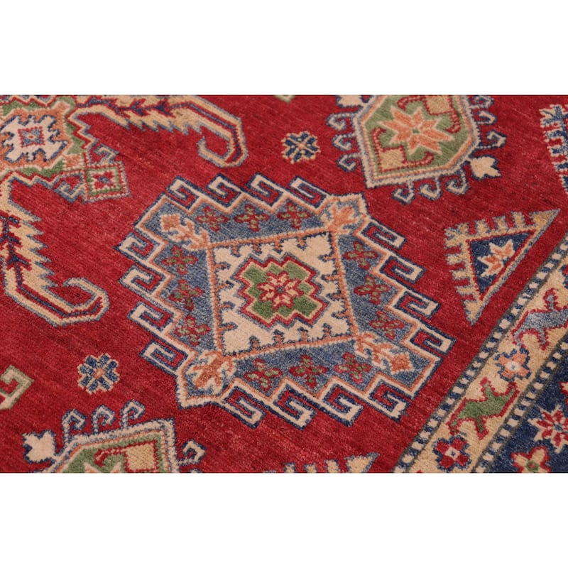 Rustic Kazak Haylee Red/Beige Wool Rug - 9'0'' x 11'6''