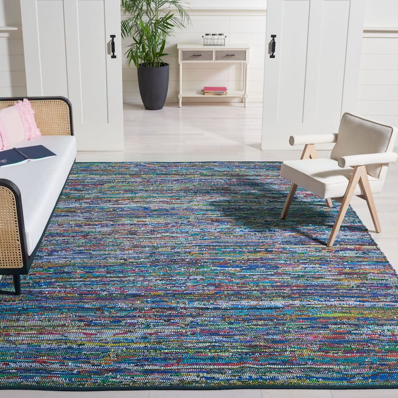 SAFAVIEH Handmade Rag Rug Abagail Casual Stripe Cotton Rug