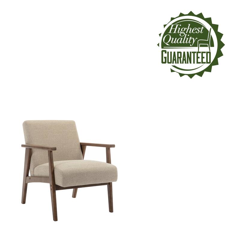 Porthos Home Laleh Fabric Accent Chair with Rubberwood Legs
