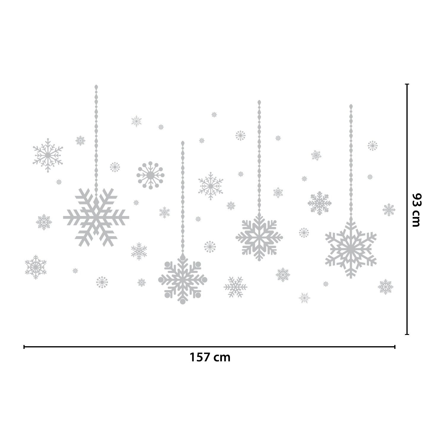 Walplus Christmas Silver Snowflakes Wall Sticker Festival Home