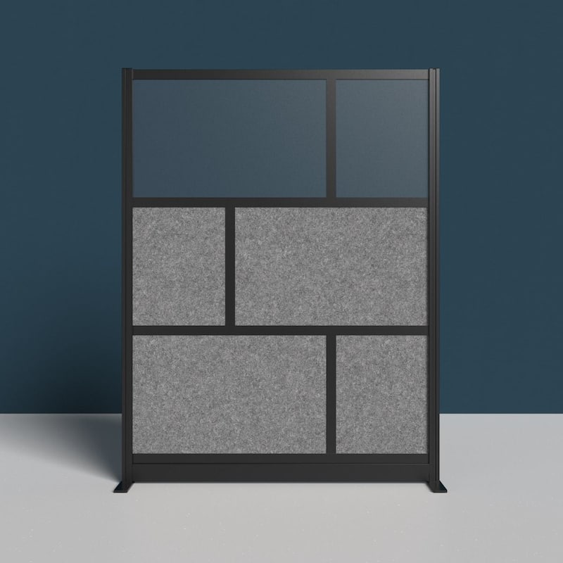 Modular Wall Room Divider System - Black Frame - 53" x 70" Starter Wall