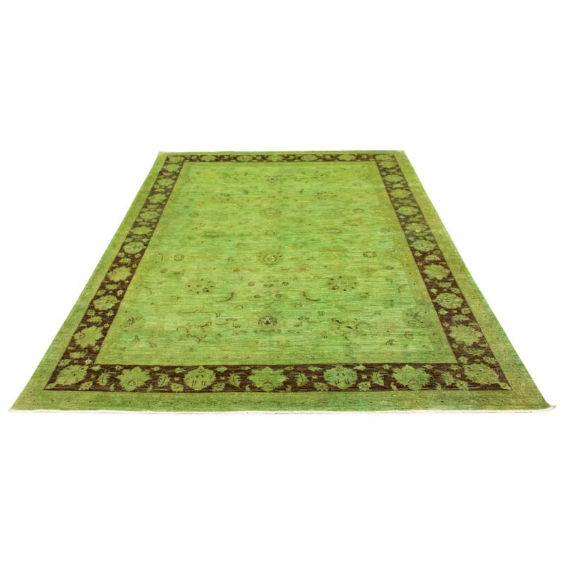 ECARPETGALLERY Hand-knotted Vibrance Lime Wool Rug - 9'9 x 13'5