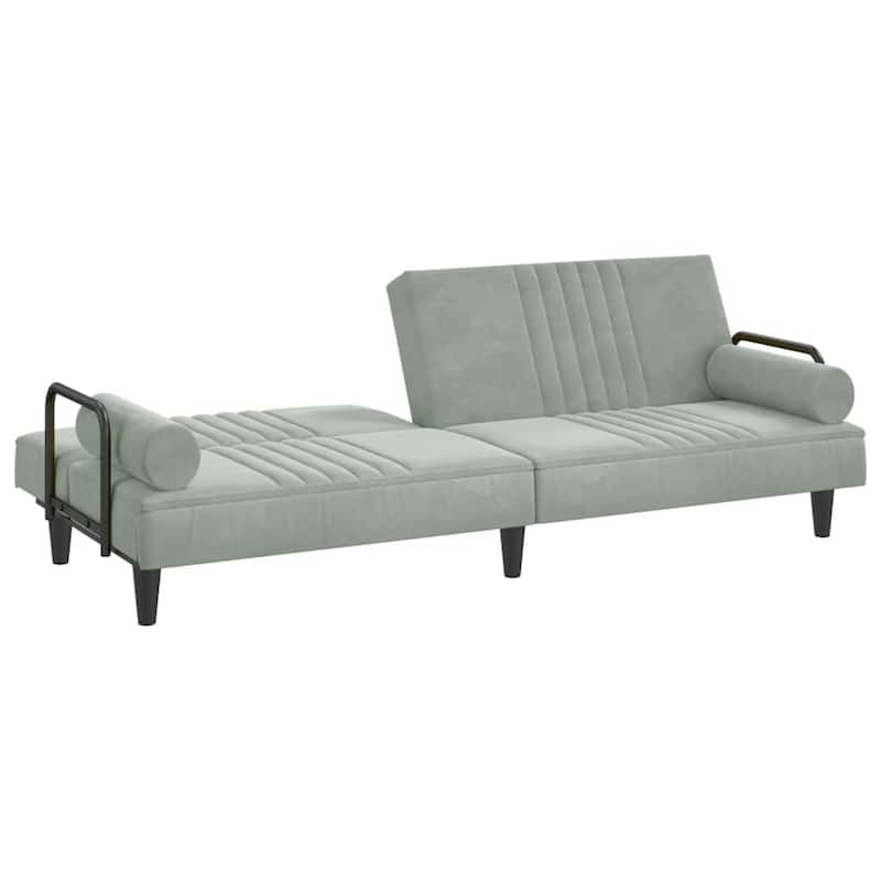 vidaXL Sofa Bed with Armrests Couch Recliner Loveseat Folding Daybed Velvet - 80.7" x 35" x 27.6"