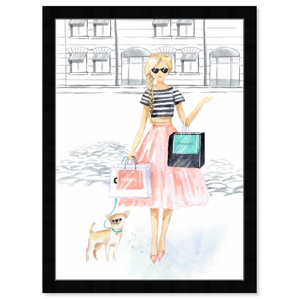 Oliver Gal 'Glam Girl de paseo' Fashion and Glam Framed Wall Art