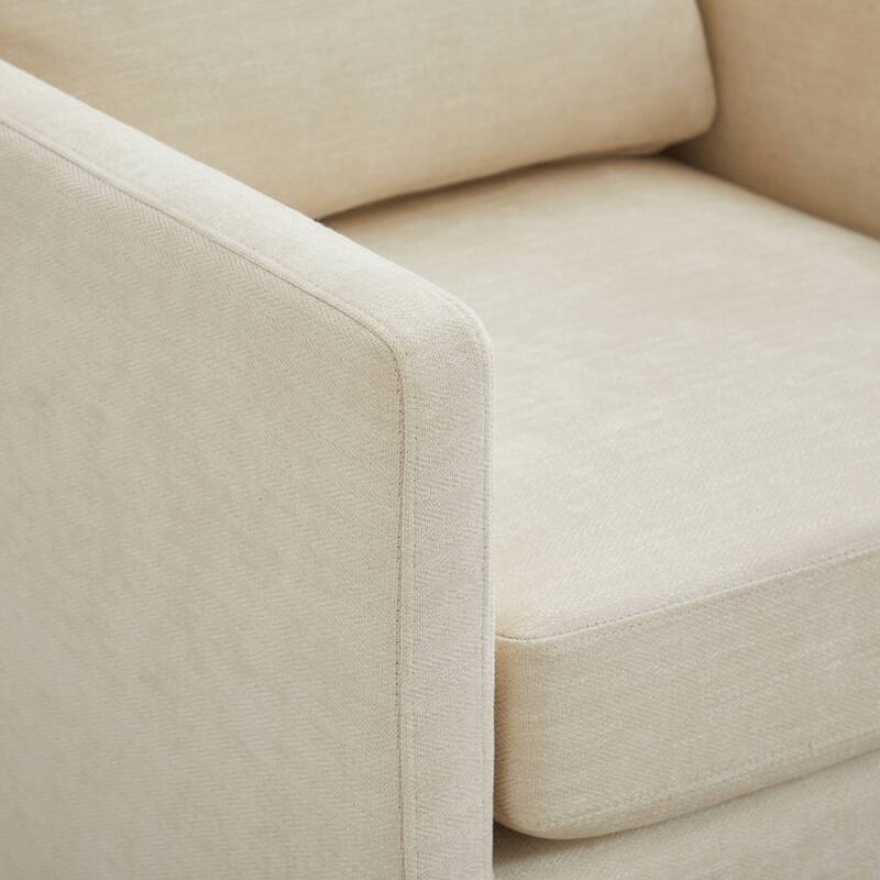 30.7"W Square Upholstered Swivel Accent Chair