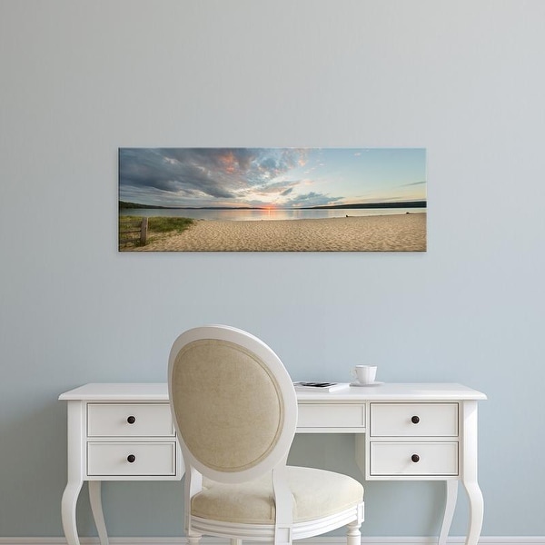 Easy Art Prints Panoramic Image 'Sunset on Bay, Lake Superior, Munising, Upper Peninsula, Alger, Michigan' Canvas Art