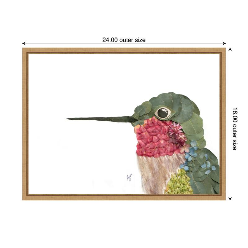 Kate and Laurel Hummingbird by Madeline Jeppesen Framed Canvas Wall Art Print
