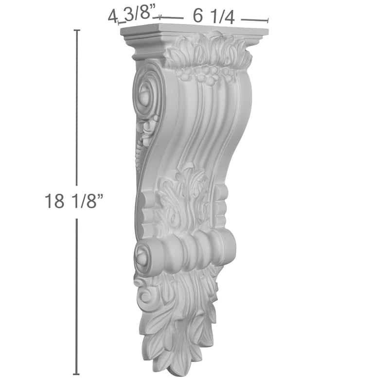 Hampshire Corbel - 6 1/4"W x 4 3/8"D x 18 1/8"H