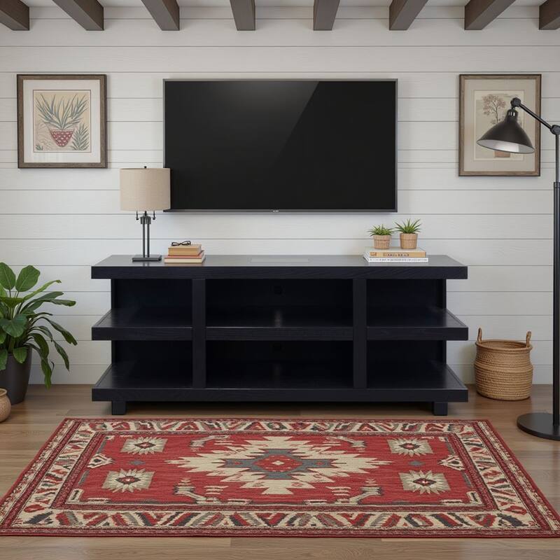 Bridgevine Home Laurel Canyon 64 inch TV Stand for TVs up to 70 inches, No Assembly Required