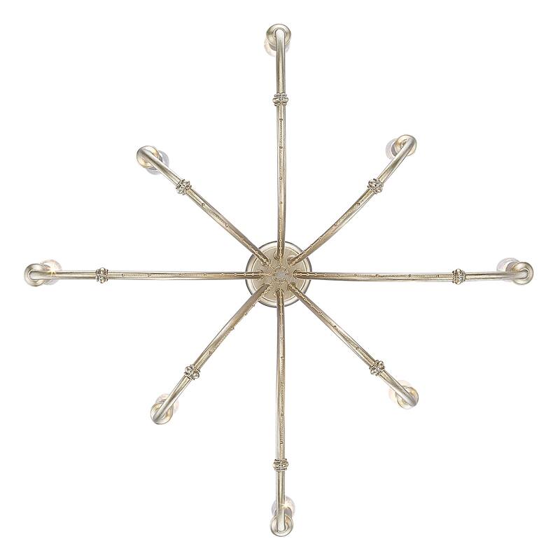 Kamila 8 Light Chandelier - White Gold
