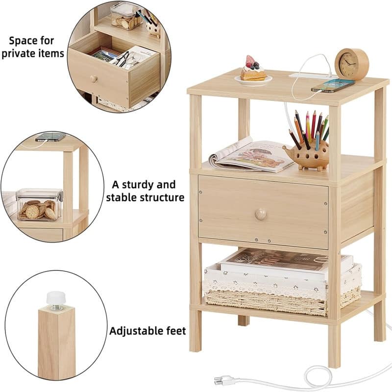 Nightstand with Charging Station