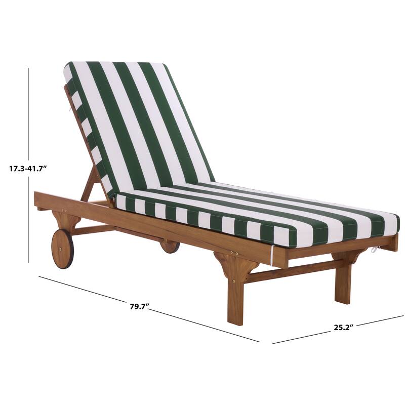 SAFAVIEH Iyanna Lounge Chair - 25 In. W x 80 In. D x 17-42 In. H - 25"W x 80"D x 17-42"H