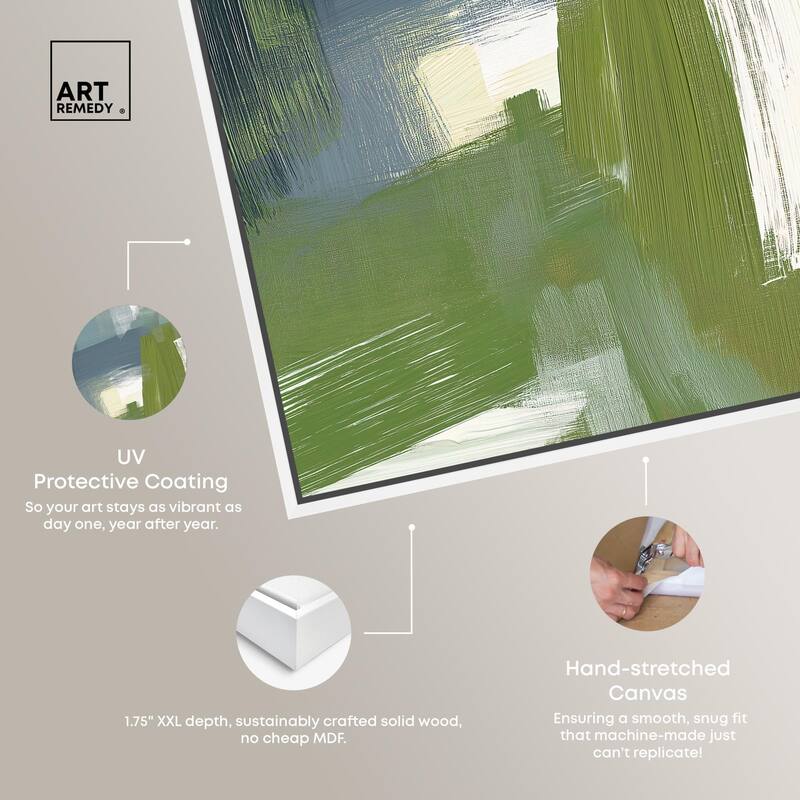Textured Greens I Canvas Set of 2 by Art Remedy