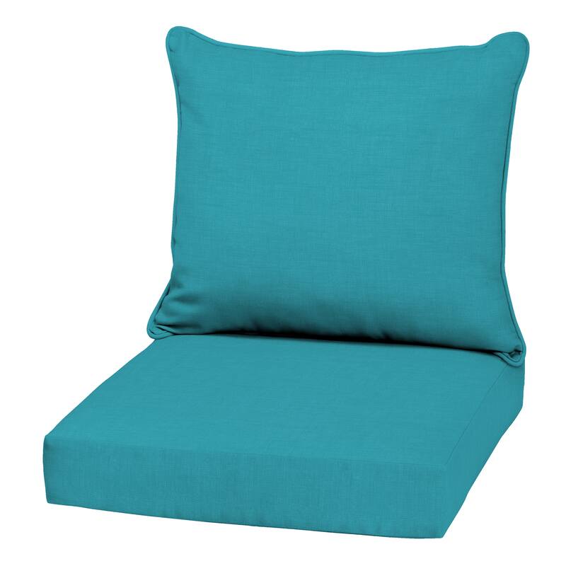 ARDEN Outdoor Deep Seat Cushion Set, 22 in x 24 in - Lake Blue Leala
