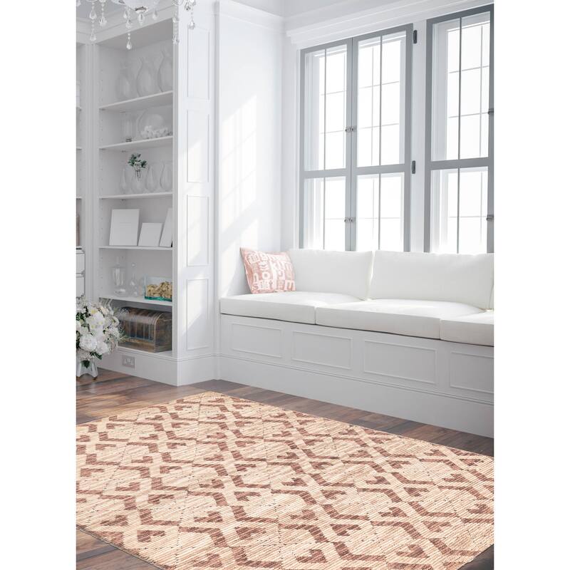 ECARPETGALLERY Hand-knotted Tangier Tan Wool Rug - 5'6 x 7'6