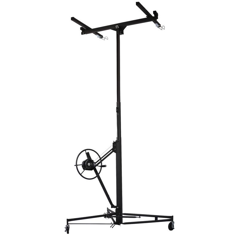 4' x 16' Drywall Panel Lift, Lockable Rolling Caster Ceiling Lift,150Lbs