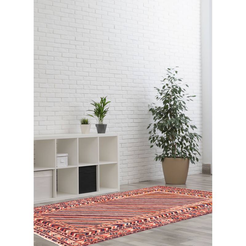 ECARPETGALLERY Hand-knotted Melis Red Wool Rug - 3'9 x 7'3