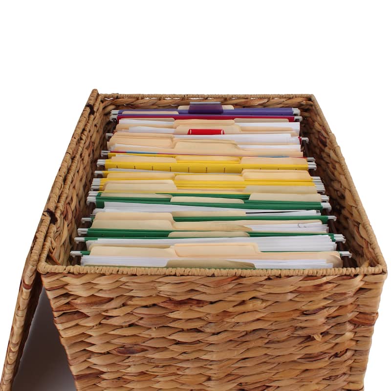 Seagrass Rolling File Cabinet