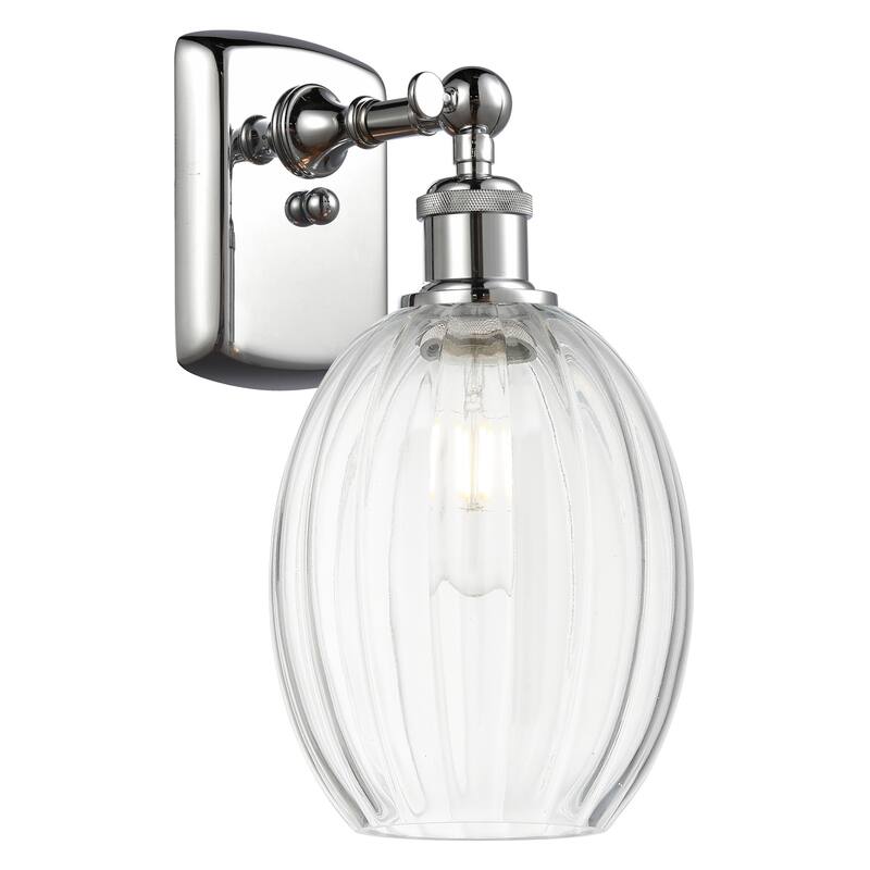 Innovations Lighting 516-1W-12-7 Preston Sconce Preston 12" Tall Wall - Polished Chrome / Clear