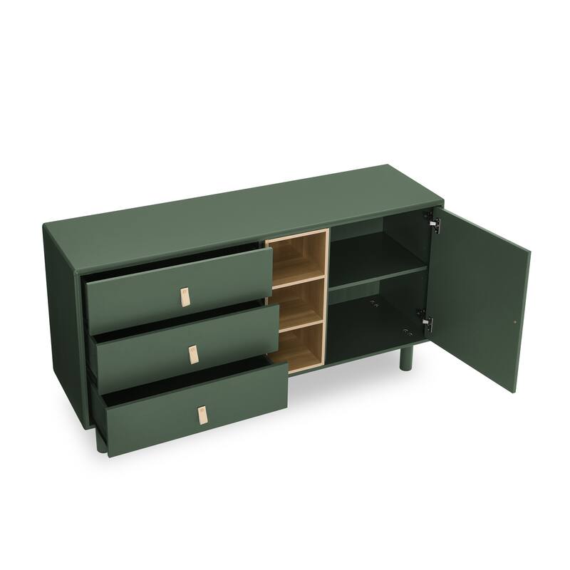 Storage Cabinet with Doors and Drawers