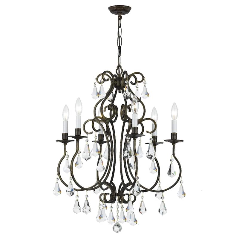 Crystorama Lighting Group Ashton 6 Light 21-1/2" Wide Chandelier with - English Bronze