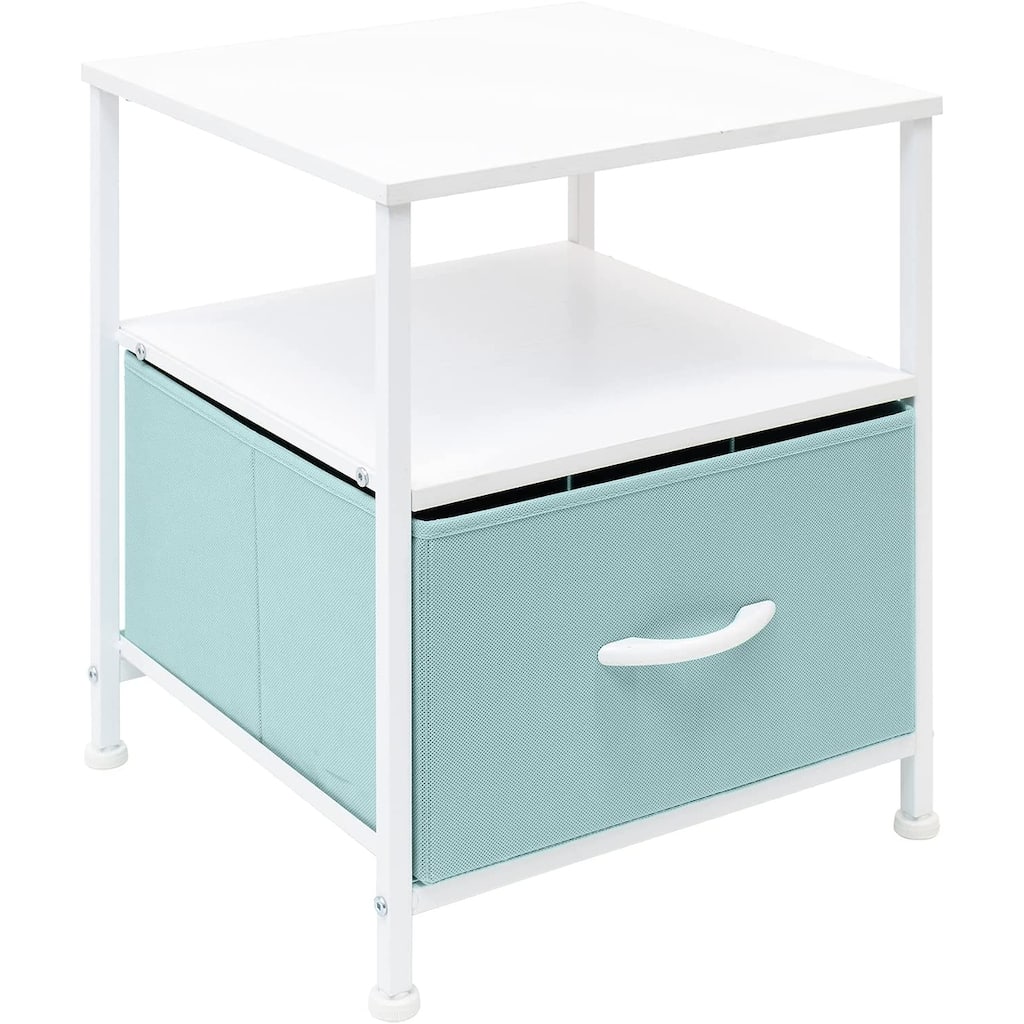 Nightstand 1-Drawer Shelf Storage - Bedside Furniture End Table Chest
