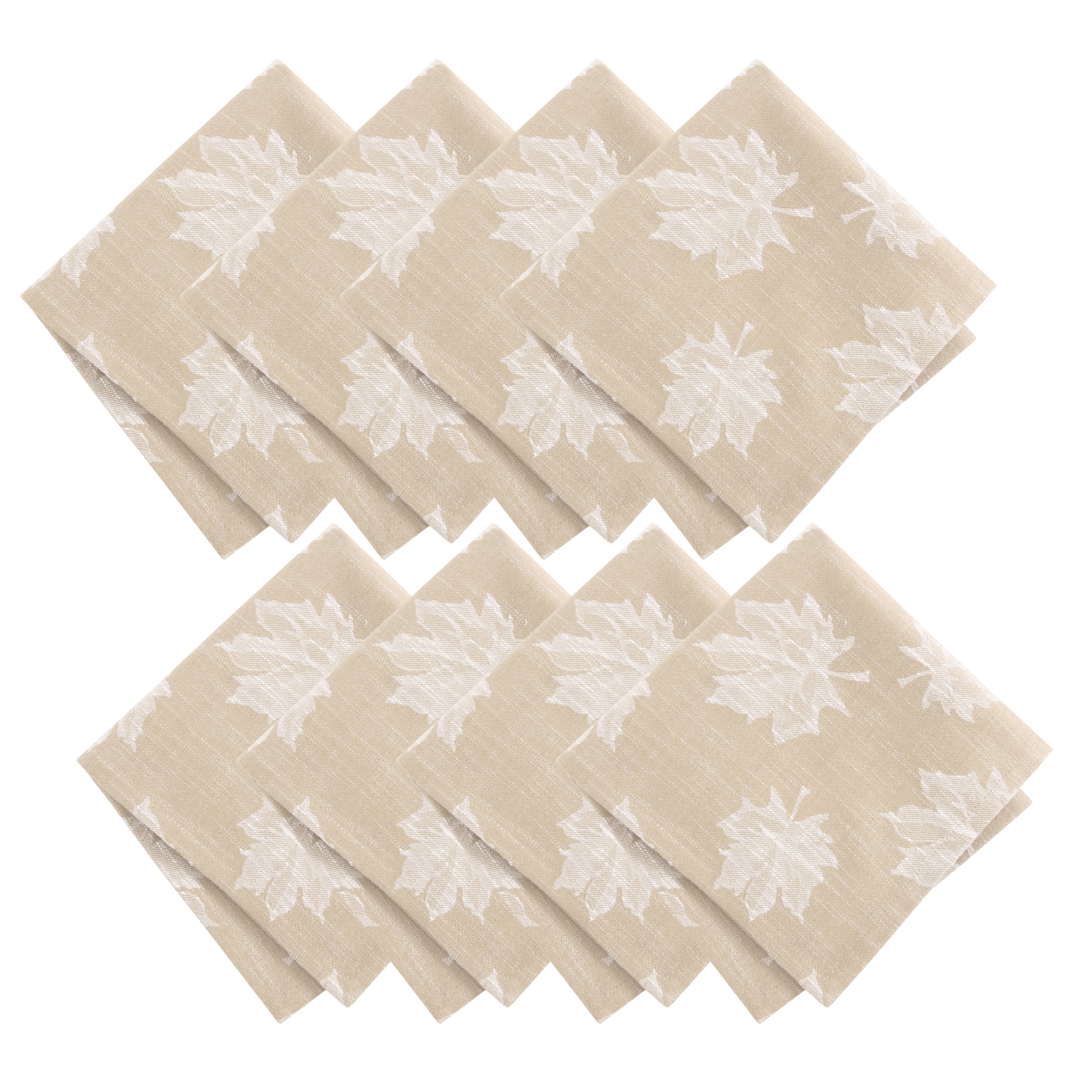 Falling Leaves Jacquard Napkins, Set of 8 - 17x17