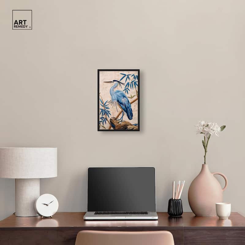 Needlework Heron Canvas by Art Remedy