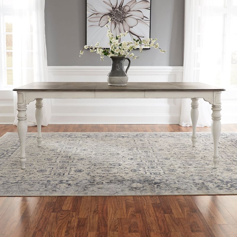 Magnolia Manor Antique White Weathered Bark Leg Table - Antique White
