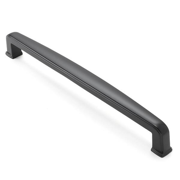 Shop Solid Matte Black Bar Cabinet Handles 7 1 2 Hole Centers 10 Pk 10 Pack Overstock 31074756