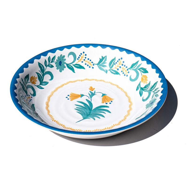 Abode Homewares Montelupo Melamine Serving Bowl - Multicolor - 13.8" - Multicolor