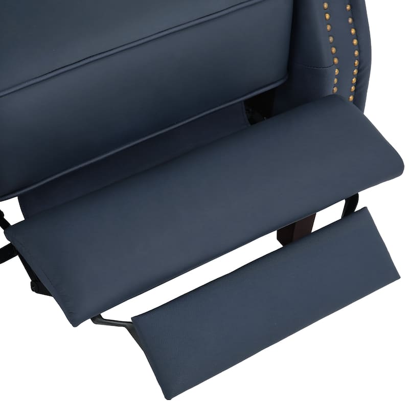 2 Set Genuine Leather Recliner Modern Push Back Recliner Chair Wingback 3 Adjustable Chair for Living Room