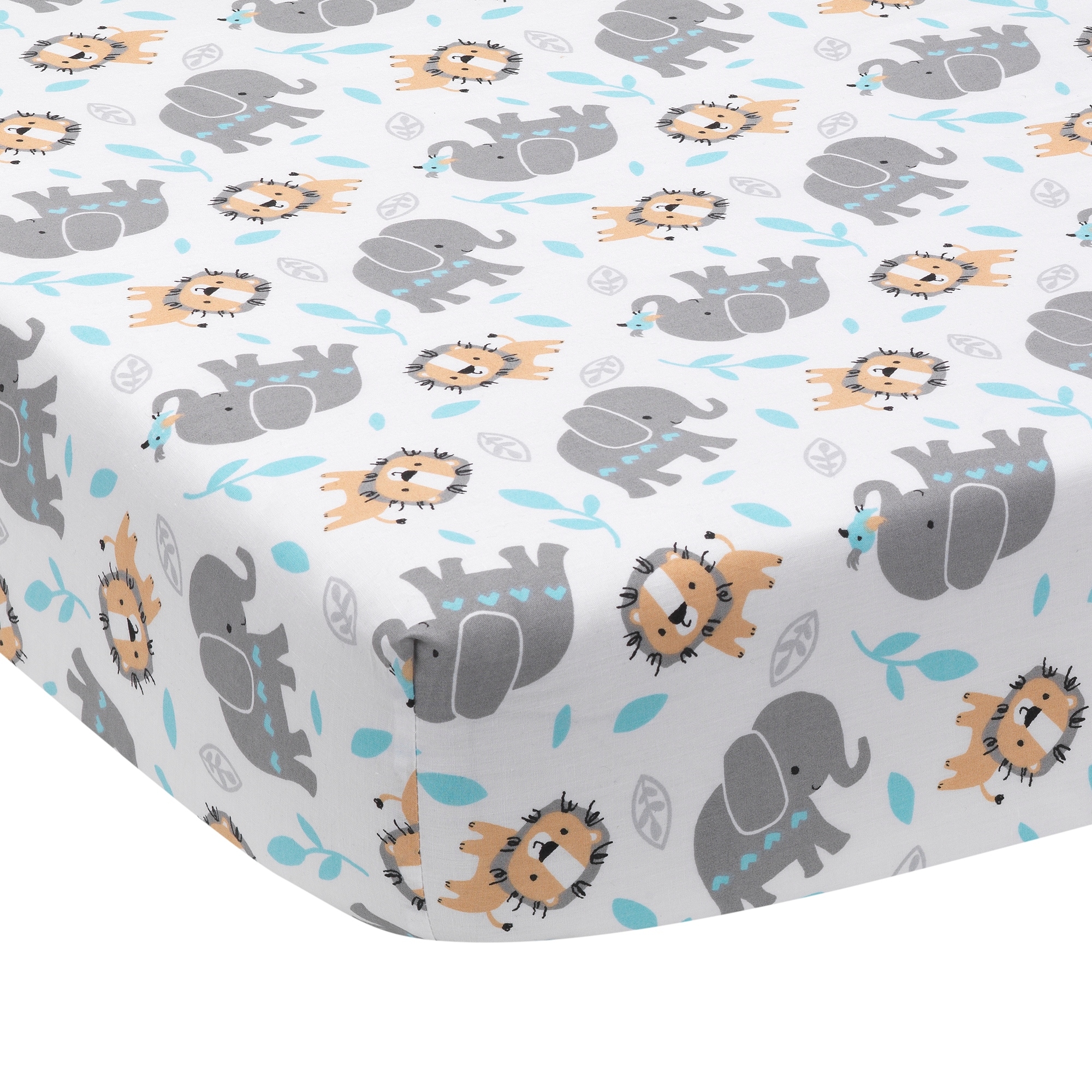 White Pink Bedtime Originals Eloise 3-Piece Crib Bedding Set Gray Animals