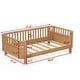 preview thumbnail 6 of 41, Toddler Low-profile Bed with Fences Headboard Footboard and Removable Side Rails for Kids, Girls and Boys Wooden Daybed