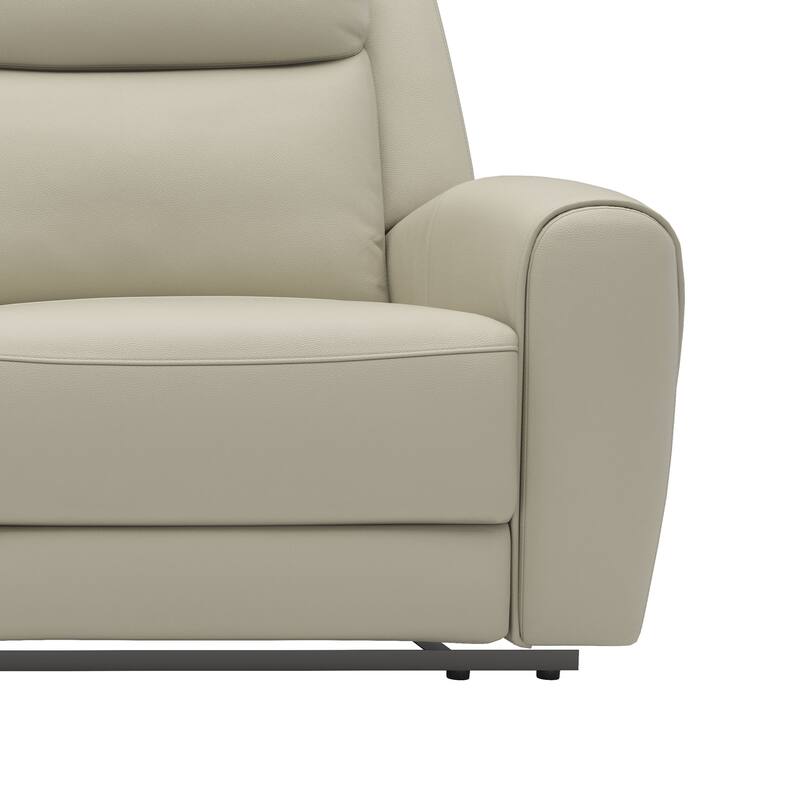 Furniture of America Kingsley 2-Piece Top Grain Leather Manual Recliner Sofa Set