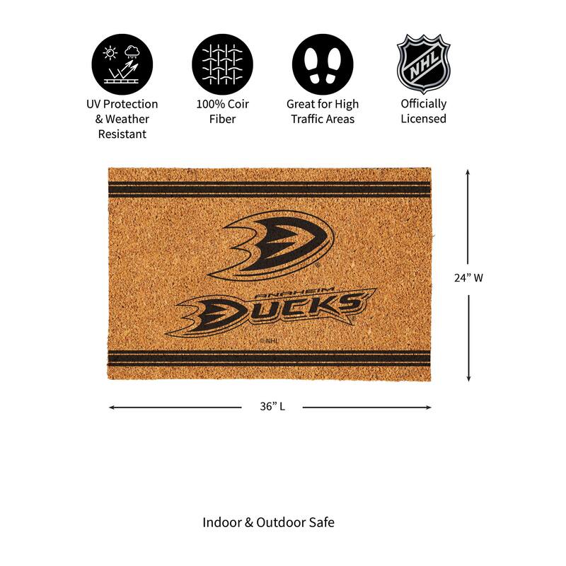 Anaheim Ducks Monochrome Indoor/Outdoor Coir Door Mat