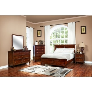 New Classic Furniture Hamlette Cherry 4-piece Bedroom Set with ...