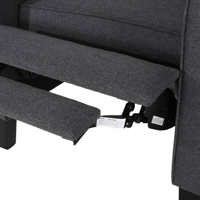 Push Back Recliner Chair for Living Room, Mid Century Modern Lazy Sofa Chair, Fabric Upholstered Arm Chair for Office, Bedroom