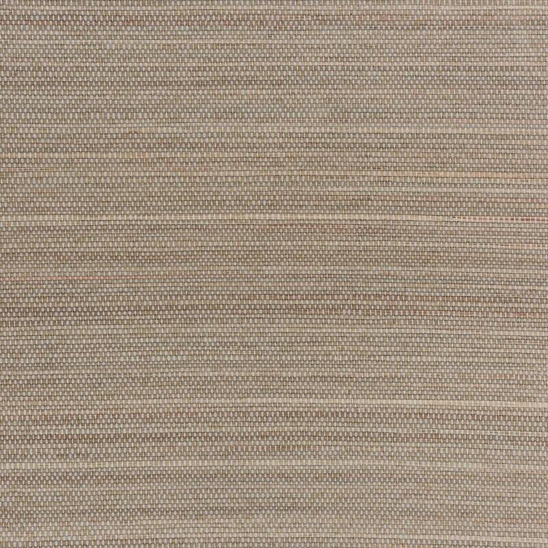 Juniper Grasscloth Nightstand with Scalloped Base - Woven Texture 2-Drawer Bedside Table with Gold Ring Pulls