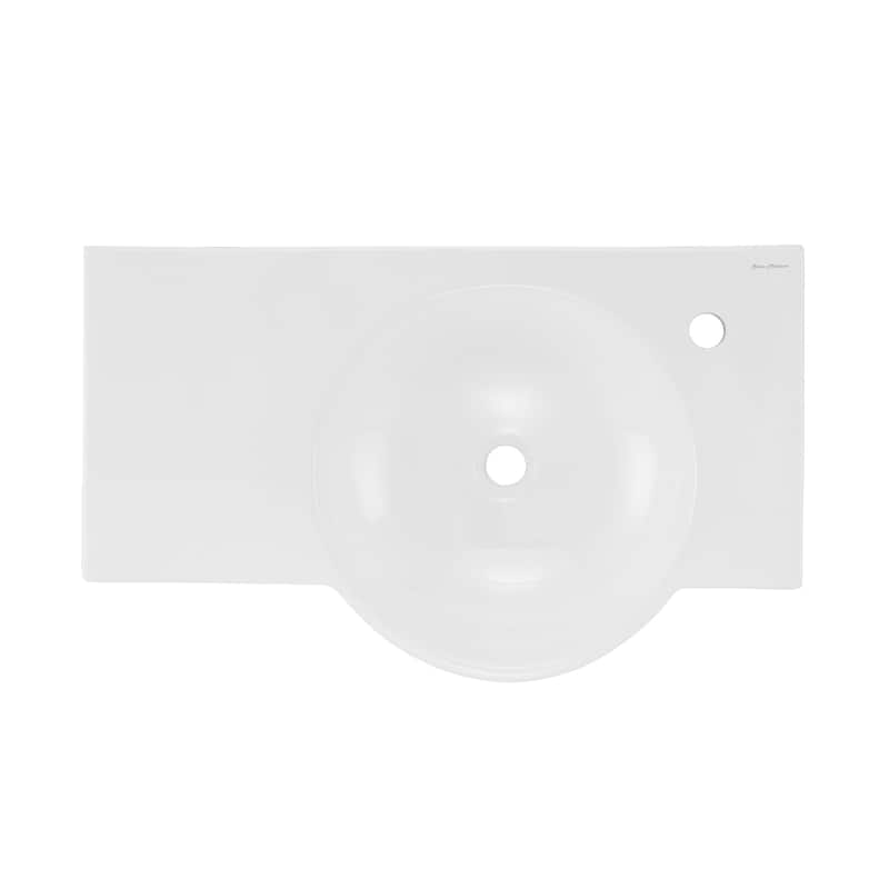 Montparnasse 30" Right Side Faucet Wall-Mount Bathroom Sink - 29.95" x 16.9" 4.5"