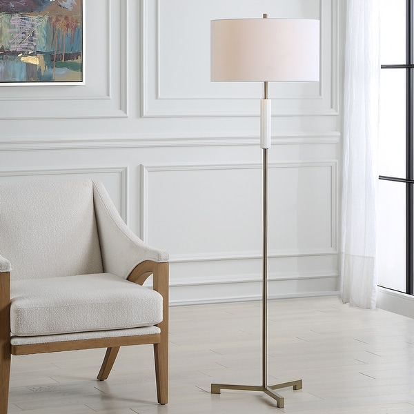 Copper Grove Antique Brass Metal and Marble Floor Lamp On Sale Bed Bath Beyond 41705423