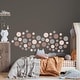 preview thumbnail 3 of 5, Large Polka Dots Boho Natural Wall Stickers Home Decals Nursery Decors - Brown