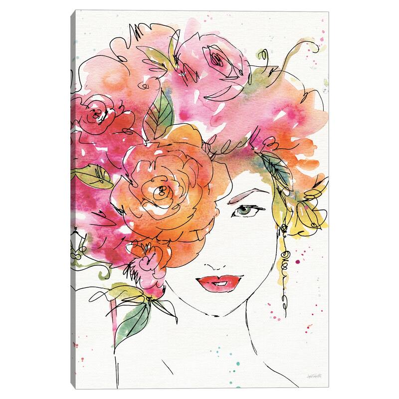 Floral Figures IV by Anne Tavoletti Canvas Art Print