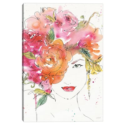Floral Figures IV by Anne Tavoletti Canvas Art Print