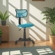 preview thumbnail 18 of 53, JJS Kids' Height-adjustable Mesh-back Rolling Swivel Task Chair Blue